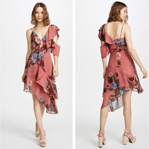 Keepsake Night Lights Floral Asymmetrical Dress, Medium